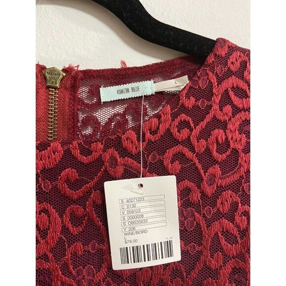 Kimchi Blue Lucinda Scalloped Lace Bodycon Mini Dress In Wine Color Size… - Picture 10 of 14